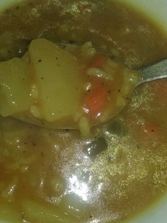Una foto de Arroz caldoso con patatas y verduras😘