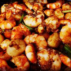A picture of Mongolian Shrimp and Scallops.