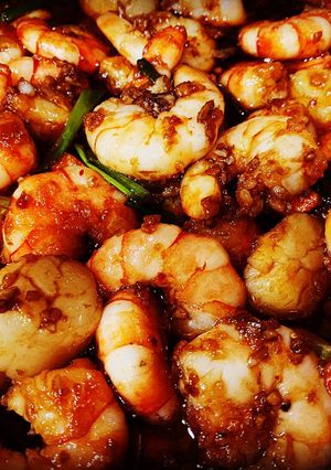 A picture of Mongolian Shrimp and Scallops.