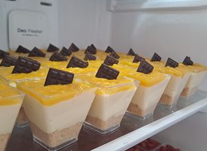 Una foto de Cheesecake de mango