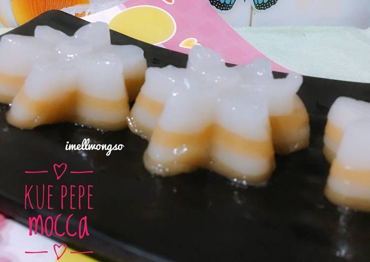 Kue pepe mocca no telor no mixer