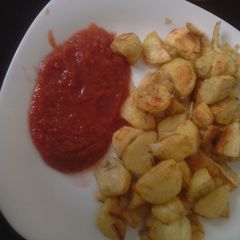 A picture of Oven roast potatoes.