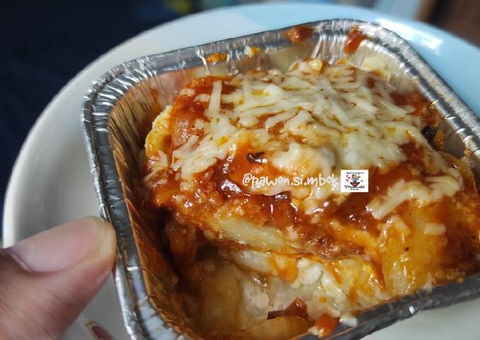 Macaroni schotel Tahu Saus bolognaise pawon si mbok