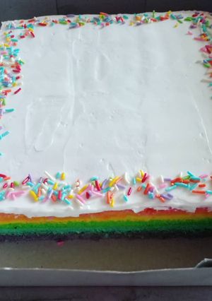 Foto resep Rainbow cake kukus