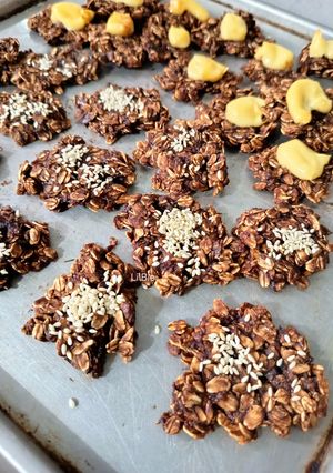 Foto resep Choco Oatmeal Cookies (Tanpa tepung, gula, dan telur)