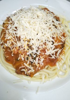 Foto resep Spaghetti with spicy sauce