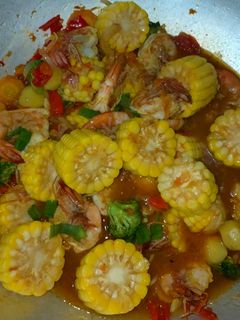 Foto resep Udang Jagung Saos Padang