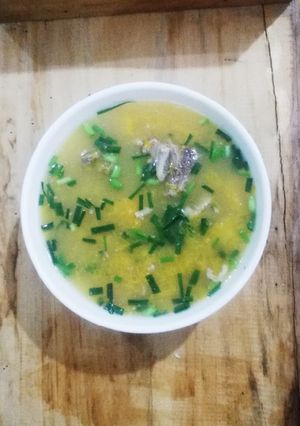 Hình của món Canh bí đỏ hầm xương.