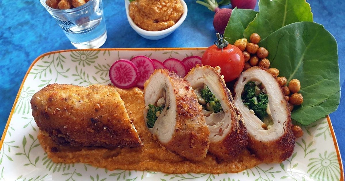 Chicken Roulade With Spicy Peanut Sauce Recipe by Inish Issac - Cookpad