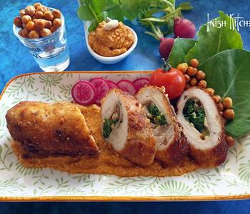 Easy Cooking Recipe Chicken Roulade with Spicy Peanut Sauce Delicious Perfect
