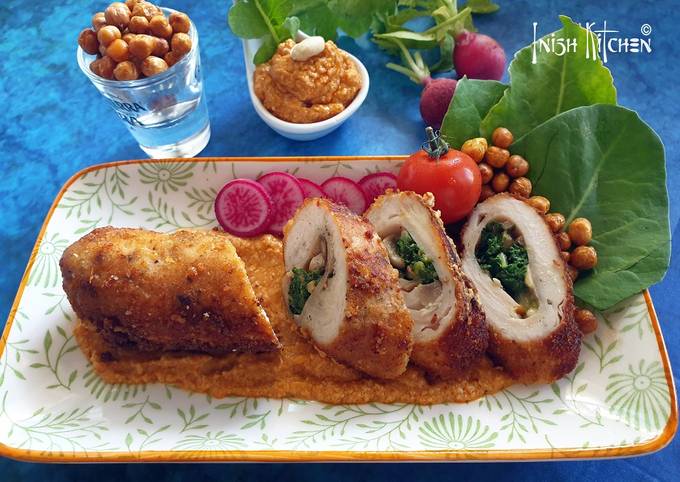 Chicken Roulade with Spicy Peanut Sauce