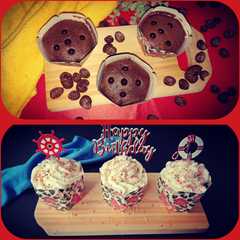A picture of Cupcake nyoklat tanpa mixer.