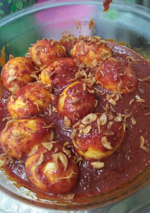 Foto resep Telur bumbu merah khas kutai
