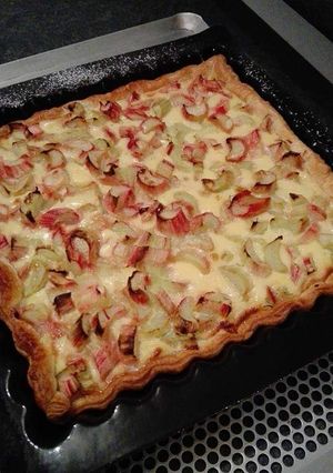 Une photo de Tarte à la rhubarbe