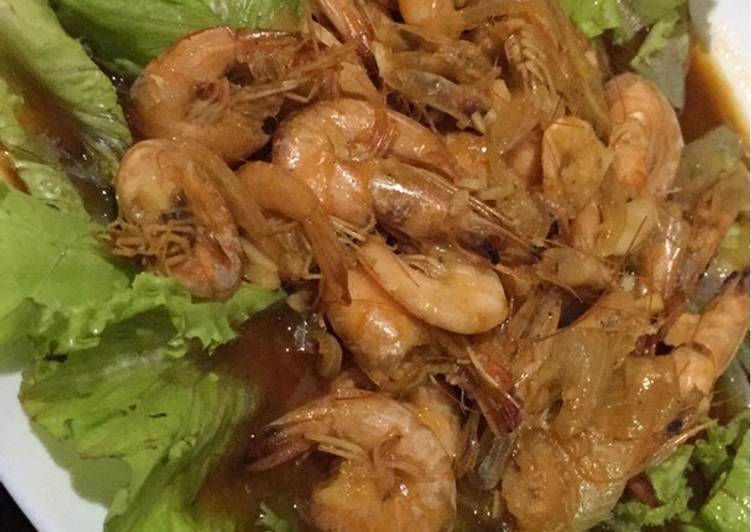 Cara mudah mengolah Udang Saus Inggris yang Bisa Manjain Lidah