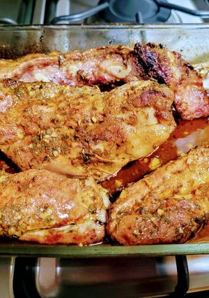 Una foto de Costilla de cerdo asada al horno