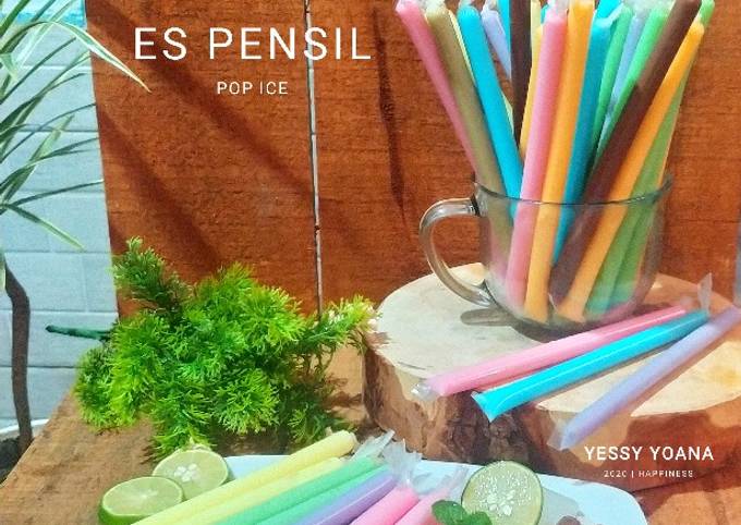 Cara Bikin Es pensil pop ice, Enak Banget