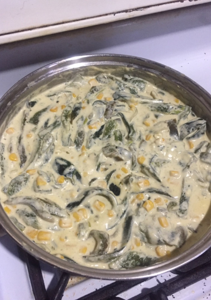 Una foto de Chiles en rajas
