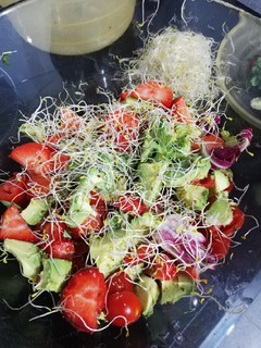 Una foto de Ensalada de fresas