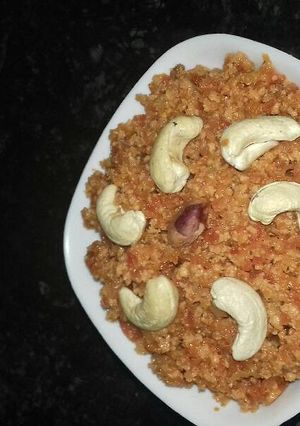 A picture of Gajar ka halwa.