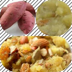 Sweet potato halwa or shakarkand ka halwa (dhara kitchen recipe) A picture of Sweet potato halwa or shakarkand ka halwa (dhara kitchen recipe).