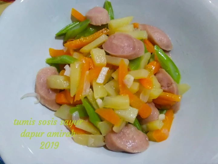 Langkah Gampang Menyiapkan Resep Tumis sosis sayur yang Lezat Anti Ribet, Mantap Sekali