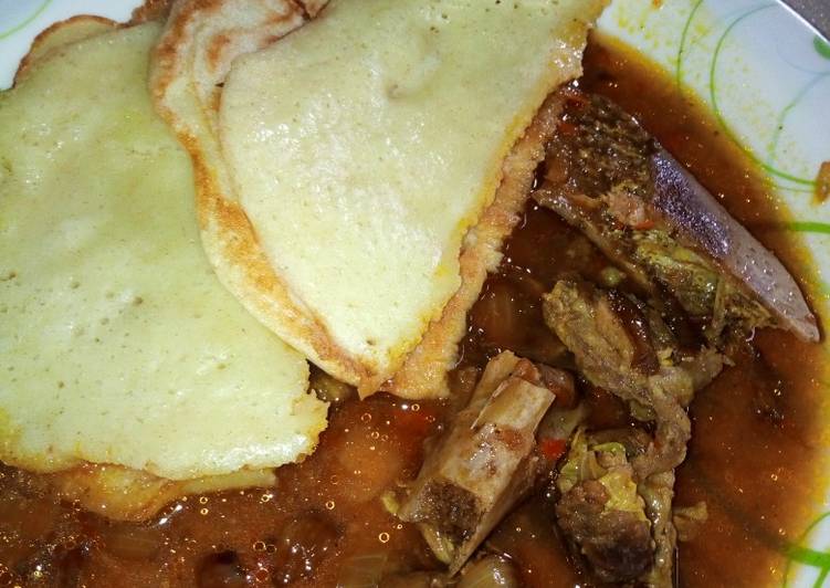 Step-by-Step Guide to Prepare Favorite Sinasin Na Semovita With Beef Pepper Soup