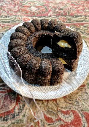 Foto resep Bolu Ketan Item isi Keju Lumer