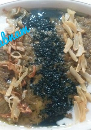 عکسی از دستور حلیم بادمجان