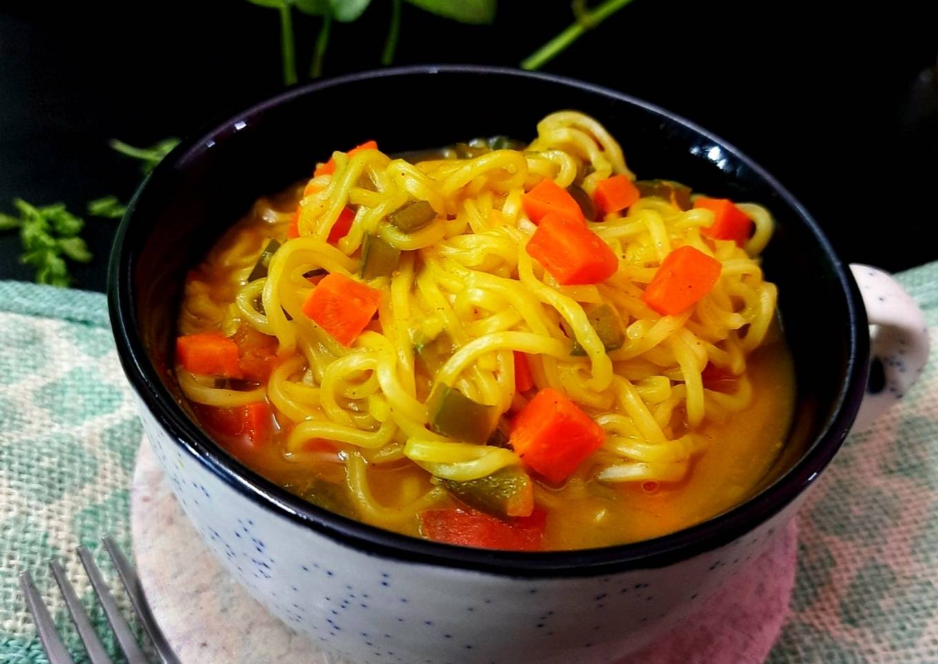 Maggi soup with Veggies