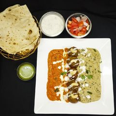 Gobhi mint kofta with shahi malai and makhani gravy A picture of Gobhi mint kofta with shahi malai and makhani gravy.