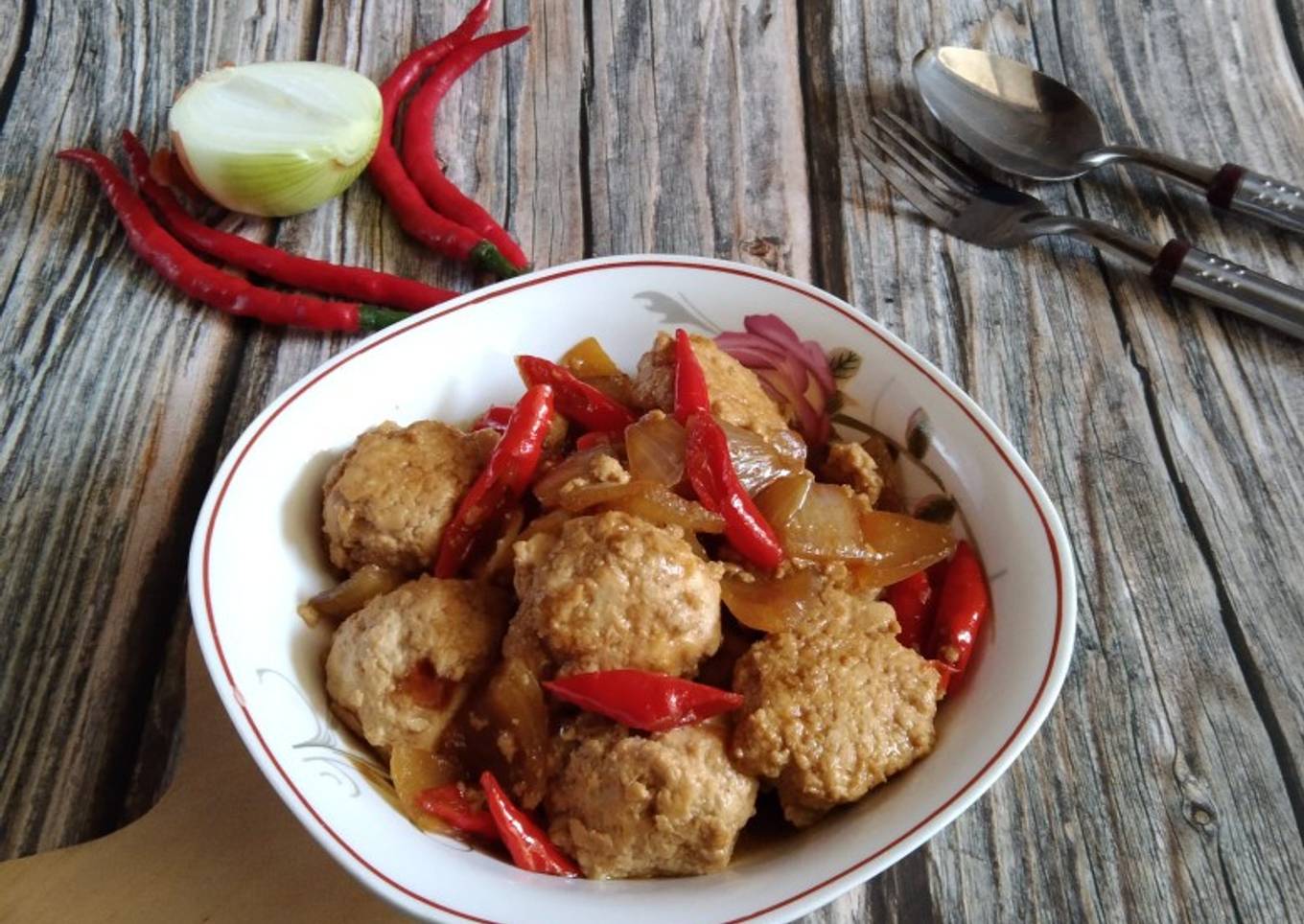 Bola Tahu Saus Tiram