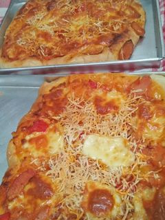Foto resep Pizza tanpa ulen/no knead mudah lezat, gak pkai ribet.😊