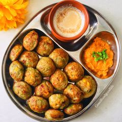 A picture of Green moong Appe.