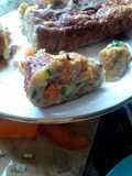 Tamagoyaki o tortilla de huevo y verduras