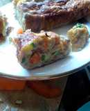 Tamagoyaki o tortilla de huevo y verduras