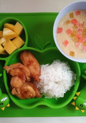 รูปของ ไก่ทอดซอสเทอริยากิ+ไข่ตุ๋น 2 สหาย (By หม่าม๊าแอล🤱) เจ้าภัทร 11 เดือน