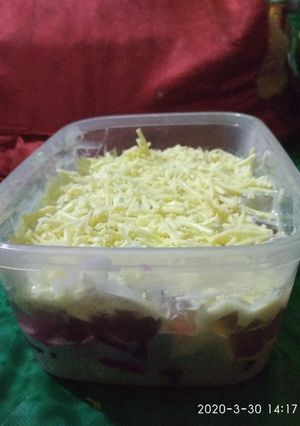 Foto resep Salad buah sederhana