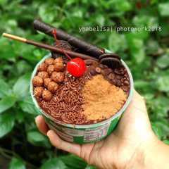 A picture of Es Milo Kepal Kekinian.