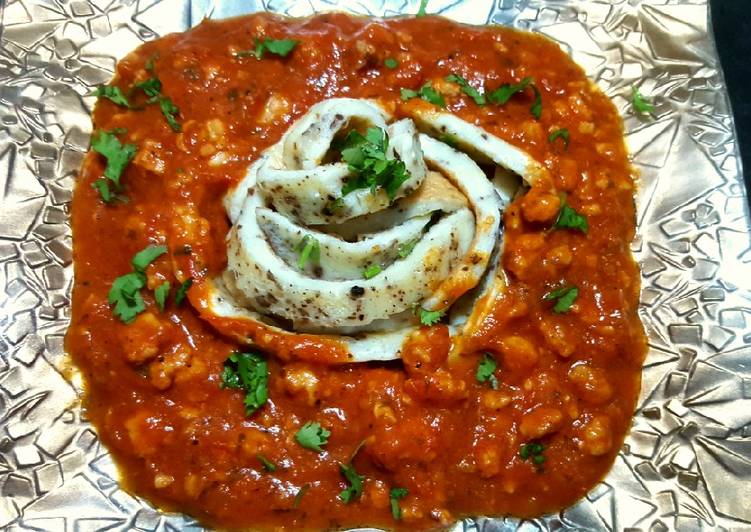 Recipe of Super Quick Homemade Egg Strips with Chicken Marinara sauce 🍳 Cooking Basics for Newbies