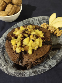 A picture of Chocolate walnut pancake.
