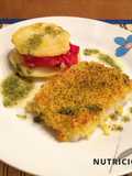Pescado al horno con crujiente de miga