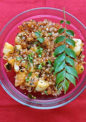 A picture of Sabudana Khichdi (Vrat Falahar).