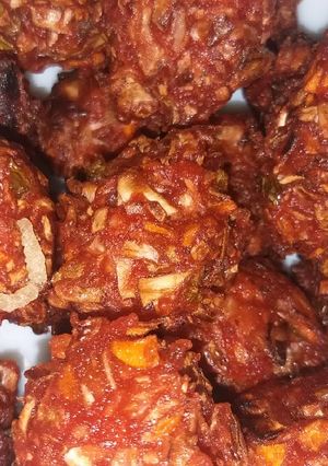 A picture of Veg Manchurian balls.