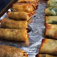 A picture of Egg Rolls à la Leftovers.