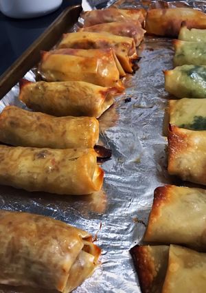 A picture of Egg Rolls à la Leftovers.