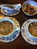 California Farm Chicken Liver Dumpling Matzo Soup with Croutons