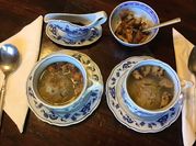 A picture of swiss chard soup