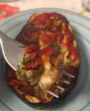 Melanzane a barchetta cotte in friggitrice ad aria