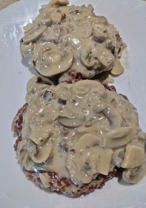 A picture of Beef Patties in Mushroom Sauce.
